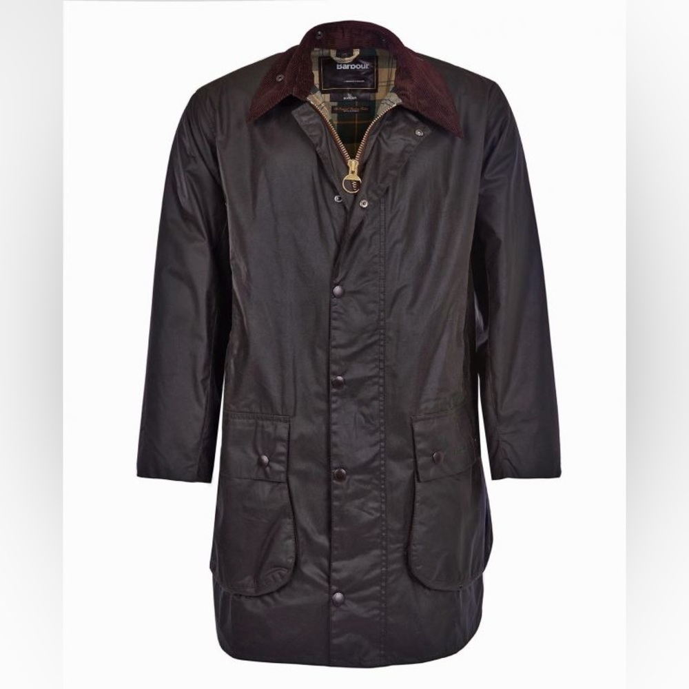 Barbour Green Raincoat Classic Utility Design